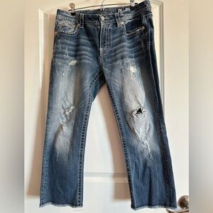 Miss Me Blue Cropped Jeans